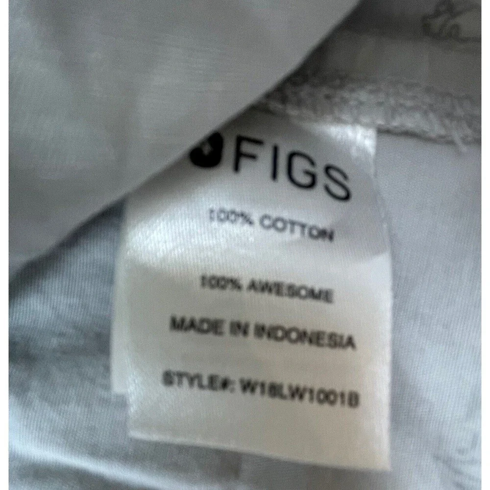 Figs Loungewear Top Womens Extra‎ Large Grey Medical Heart Dream Big Collared